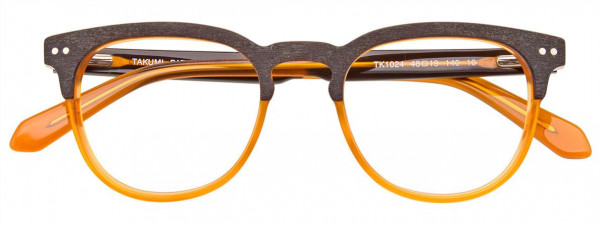 Takumi TK1024 Eyeglasses, 010 - Dark Brown & Caramel