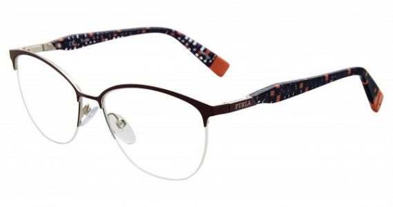 Furla VFU079 Eyeglasses, BLACK (304)