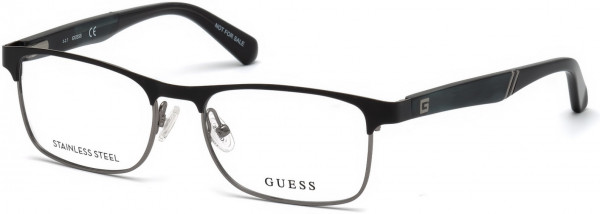 Guess GU1952 Eyeglasses, 001 - Shiny Black / Matte Black