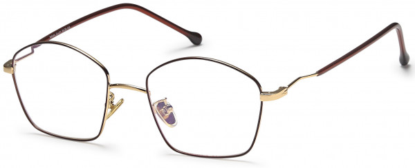 Menizzi M4044 Eyeglasses, 01-Gold/Brown