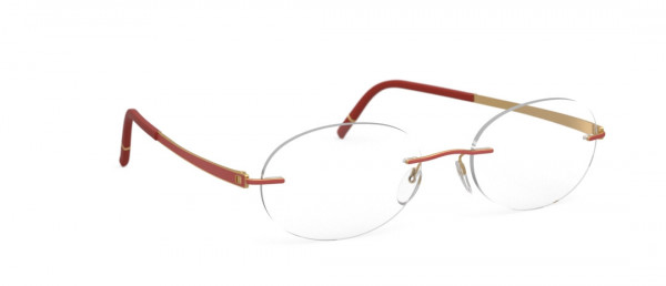 Silhouette Momentum  5529 GA Eyeglasses, 3020 Gold / Siena Red