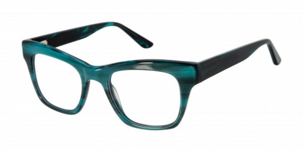 gx by Gwen Stefani GX053 Eyeglasses, Blue Horn (BLU)