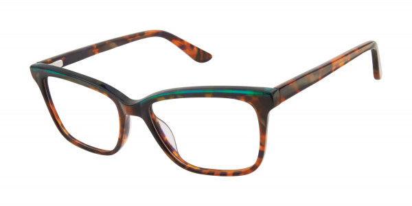 gx by Gwen Stefani GX052 Eyeglasses, Blue Horn/Blue (BLU)