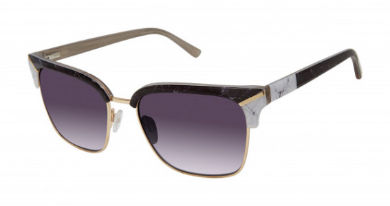 L.A.M.B. LA567 Sunglasses, Black / Bone (BLK)