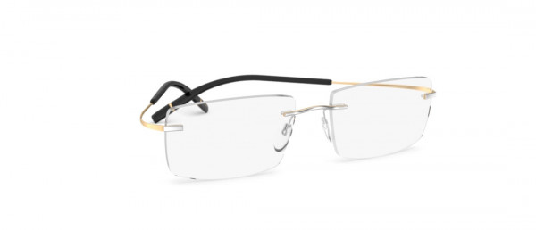 Silhouette TMA The Icon Gold Edition Demo Rimless 5539 Eyeglasses, 8080 Sophisticated Rhodium / Gold