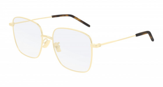 Saint Laurent SL 314 Eyeglasses, 006 - GOLD with TRANSPARENT lenses