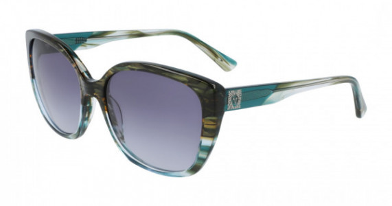 Anne Klein AK7071 Sunglasses, 320 Teal Animal