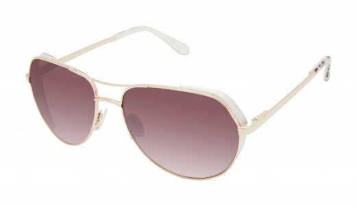 Lulu Guinness L172 Sunglasses, Gold (GLD)