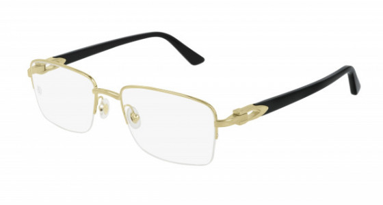 Cartier CT0288O Eyeglasses, 002 - GOLD with HAVANA temples and TRANSPARENT lenses