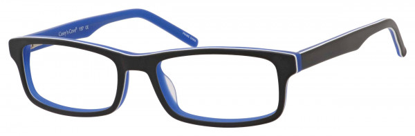 Casey's Cove CC157 Eyeglasses, Matte Black/Blue