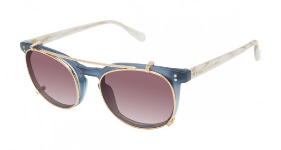 Tura by Lara Spencer LS529 Sunglasses, Slate/Gold (SLA)