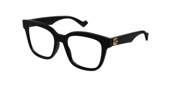 Gucci GG0958O Eyeglasses, 002 - BLACK with WHITE temples and TRANSPARENT lenses