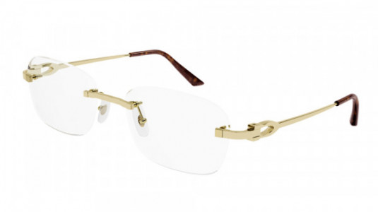 Cartier CT0290O Eyeglasses, 003 - GOLD with TRANSPARENT lenses