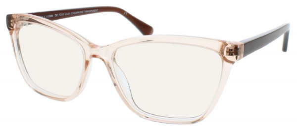 BluTech FOXY LADY Eyeglasses, Champagne Transparent