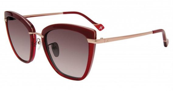 Yalea SYA025 Sunglasses, Burgundy