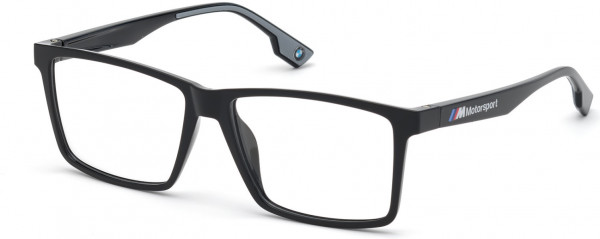 BMW Motorsport BS5003 Eyeglasses, 001 - Shiny Black / Shiny Black