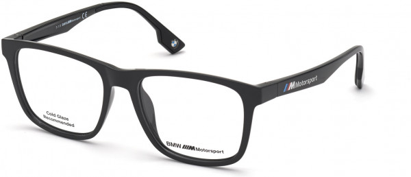 BMW Motorsport BS5006 Eyeglasses, 001 - Shiny Black / Shiny Black