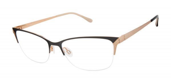 Lulu Guinness L230 Eyeglasses, Black Rose Gold (BLK)