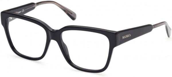 MAX&Co. MO5048 Eyeglasses, 001 - Shiny Black / Shiny Black