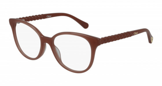 Chloé CC0002O Eyeglasses, 001 - ORANGE with TRANSPARENT lenses