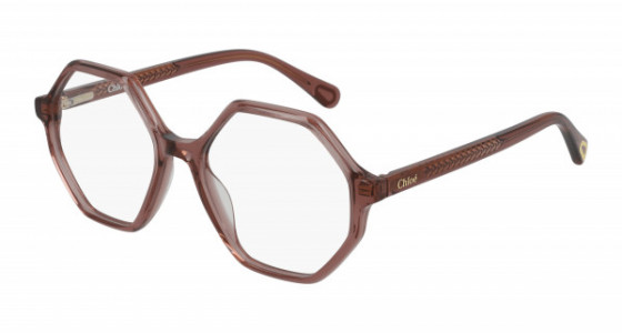 Chloé CC0005O Eyeglasses, 001 - PINK with TRANSPARENT lenses