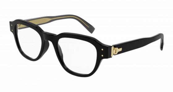 dunhill DU0048O Eyeglasses, 001 - BLACK with TRANSPARENT lenses