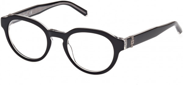 Guess GU50083 Eyeglasses, 005 - Black/Crystal / Black/Crystal