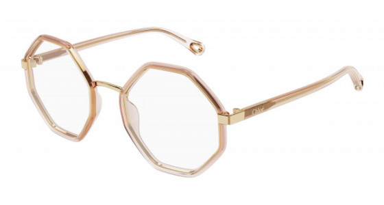 Chloé CH0132O Eyeglasses, 001 - ORANGE with TRANSPARENT lenses