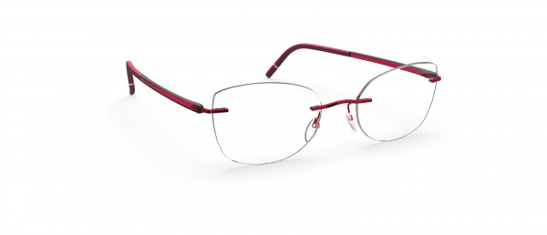 Silhouette The Wave  5567 MA Eyeglasses, 3040 Cassis Red