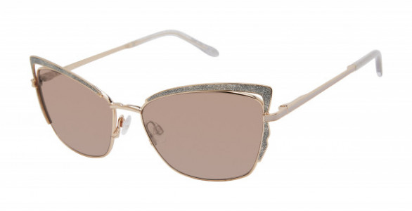 Lulu Guinness L188 Sunglasses, Rose Gold/Rose (RGD)