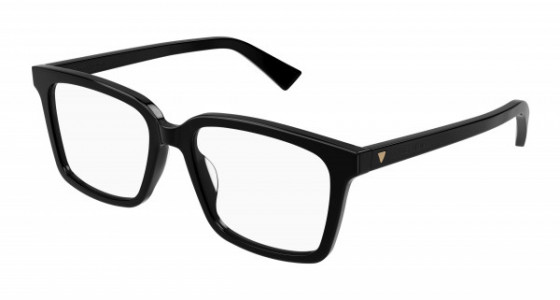 Bottega Veneta BV1228OA Eyeglasses, 001 - BLACK with TRANSPARENT lenses