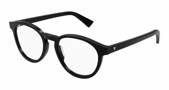 Bottega Veneta BV1225O Eyeglasses, 001 - BLACK with TRANSPARENT lenses