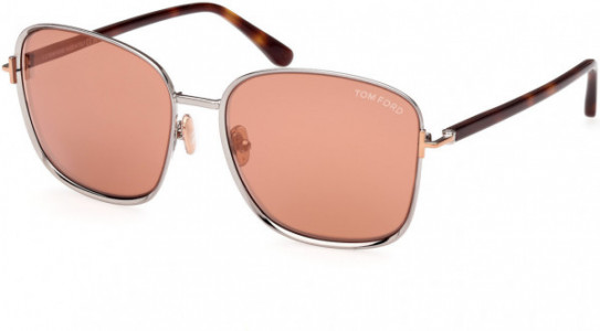 Tom Ford FT1029 FERN Sunglasses, 28B - Shiny Rose Gold / Shiny Black