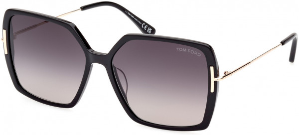 Tom Ford FT1039-F JOANNA Sunglasses, 01B - Shiny Black / Shiny Black