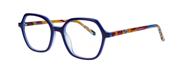 Inface IF9478 Eyeglasses, BLUE DARK SHINY