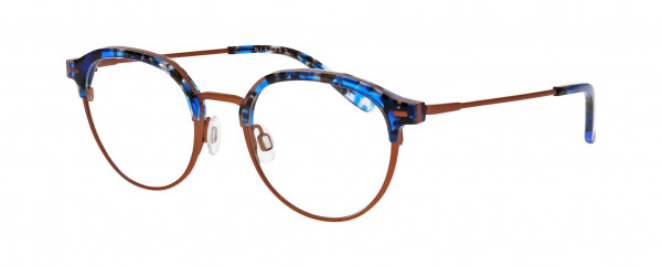 Nifties NI8536 Eyeglasses, BLUE DARK TRANSPARENT