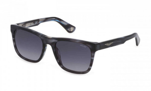 Police SPLE37N Sunglasses, AZURE/HAVANA/GREY (09Y1)