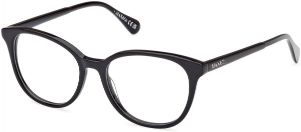 MAX&Co. MO5109 Eyeglasses, 001 - Shiny Black / Shiny Black