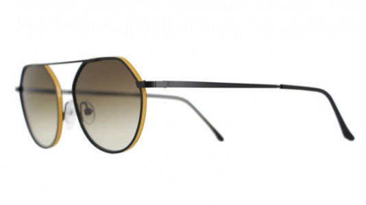 Vanni Re-Master VS671 Sunglasses, shiny light gold / havana with blue details acetate ring
