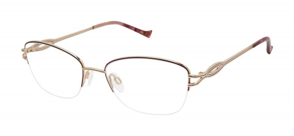 Tura R143 Eyeglasses, Black Rose Gold (BLK)