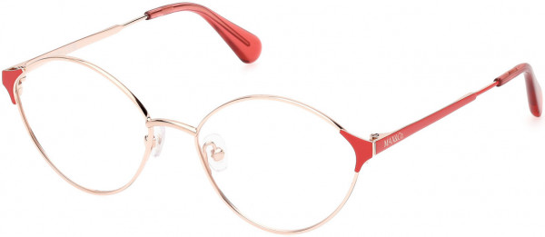 MAX&Co. MO5119 Eyeglasses, 028 - Shiny Rose Gold / Red/Monocolor