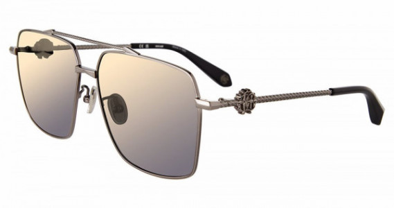 Roberto Cavalli SRC036V Sunglasses, SHINY GREY GOLD (08FF)