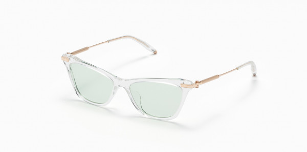 Akoni IRIS Eyeglasses, Crystal Clear - White Gold