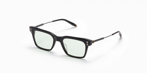 Akoni KEPLER Eyeglasses, Black - Brushed Black w/ Light Olive lenses