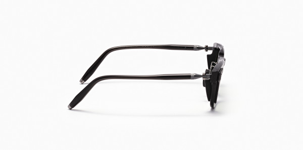 Akoni ORION AF Eyeglasses, Black Crystal - Matte Black side shields - Brushed Black w/ Light Olive Lenses