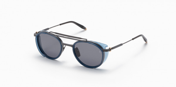 Akoni SKYMAPPER Sunglasses, Brushed Black - Crystal Light Blue w/ Dark Grey - AR (LIMITED EDITION)