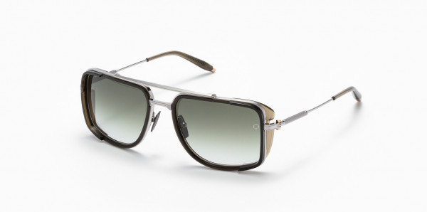 Akoni STARGAZER Sunglasses, Brushed  Palladium - Crystal Olive w/ G-15 Gradient - AR