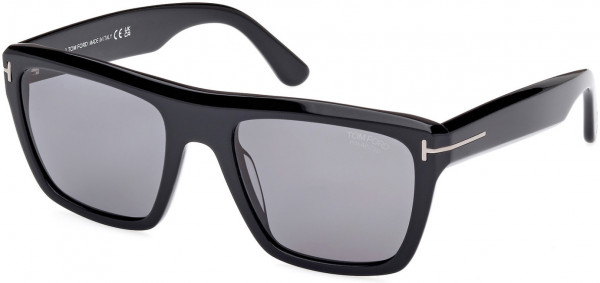 Tom Ford FT1077-N ALBERTO Sunglasses, 01D - Shiny Black / Shiny Black