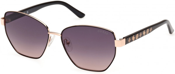 Guess GU00102 Sunglasses, 05B - Shiny Black / Shiny Black