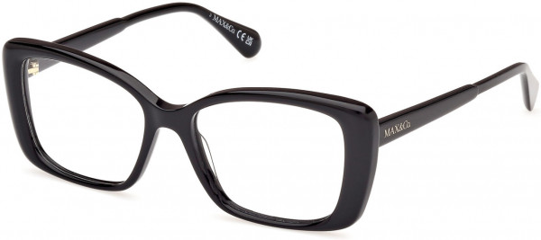 MAX&Co. MO5132 Eyeglasses, 001 - Shiny Black / Shiny Black